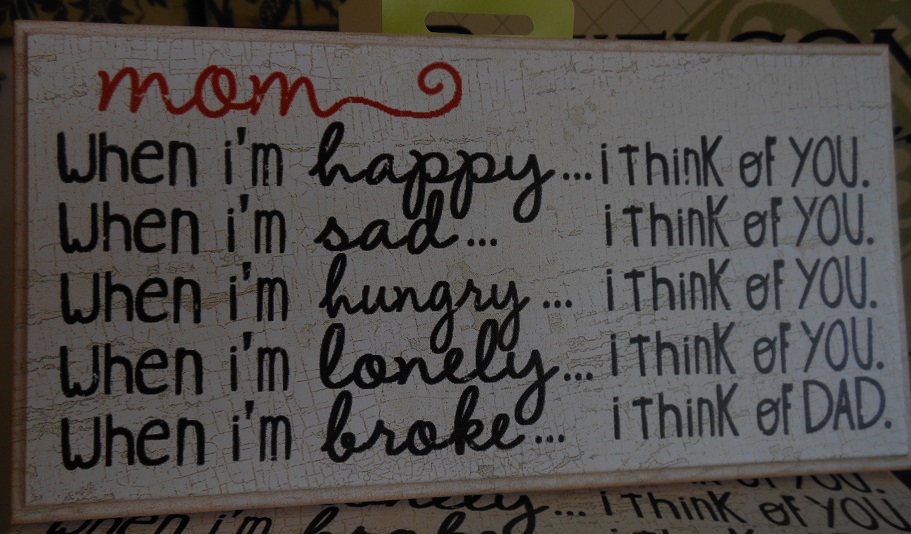 Think of you plaque-