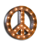 Vintage Marque Peace Sign-
