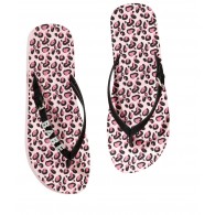 Pink Leopard Flip Flops - Personalizable-